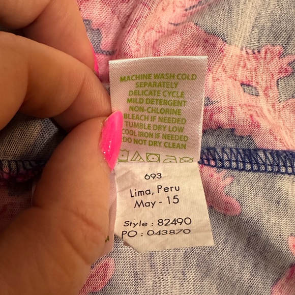 Lily Pulitzer Windsor Giraffe Blue/Pink Strapless Mini Dress. Size XSmall - Picture 12 of 12